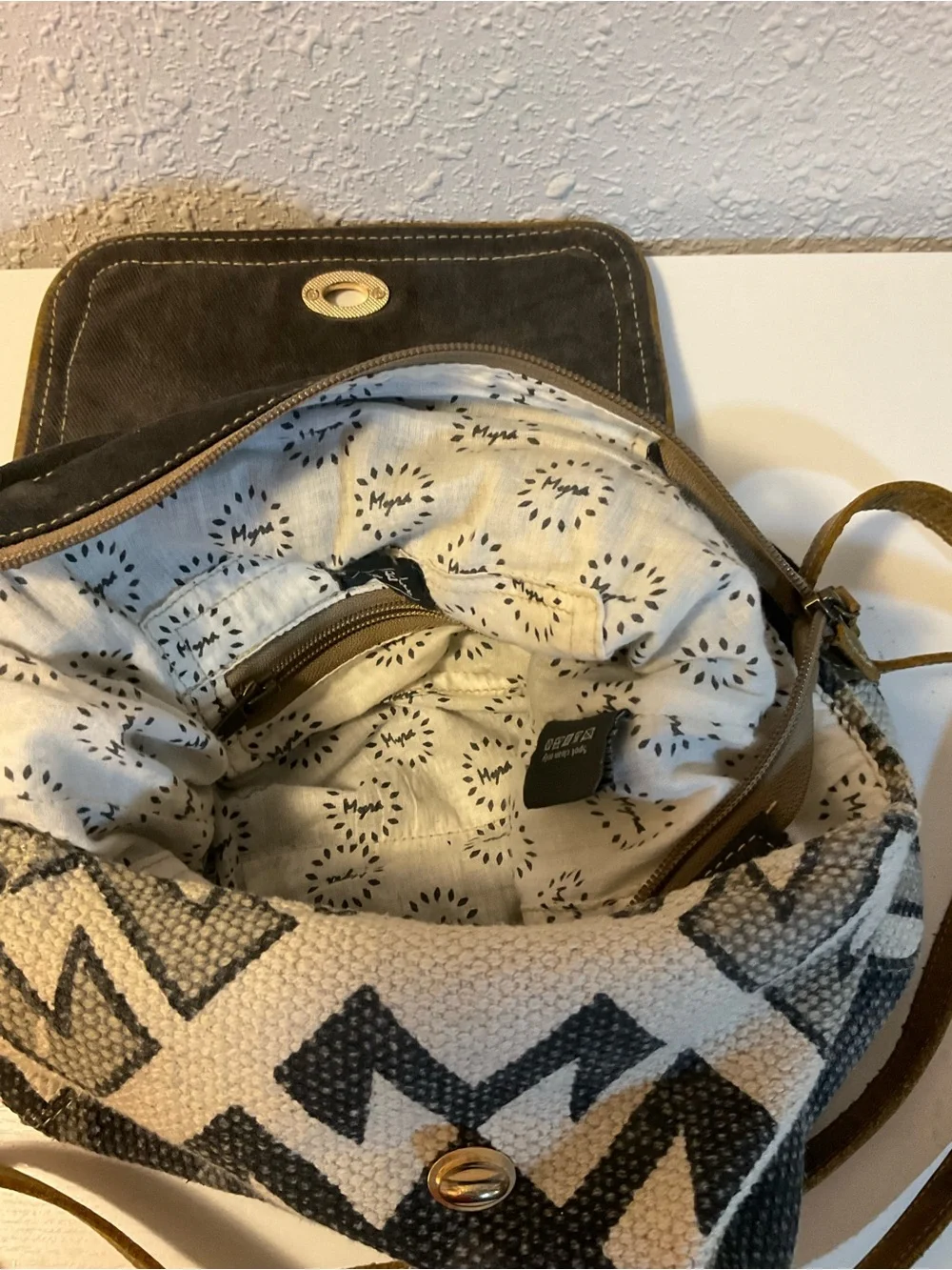 Myra Bag Backpack convertible Aztec print